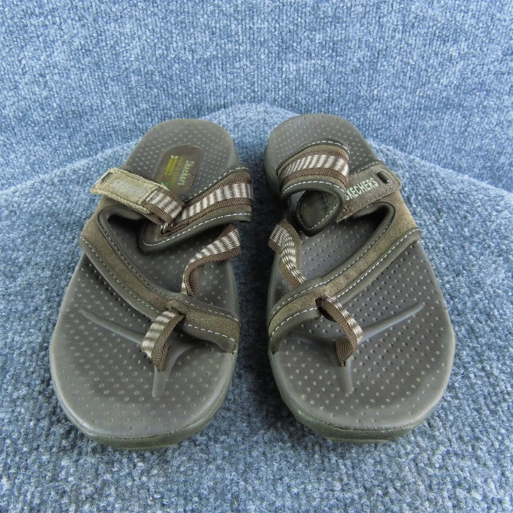 Skechers Women's Outdoor‎ Lifestyle Flip Flop Brown Synthetic Size 8M Used 2025